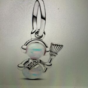 Authentic Pandora, Opalescent Winter Snowman Dangle Charm #792981C